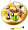 Inflatable Floating Drink Holder, Large Capacity 9 Holes Cup Holder Hot Tub Accessories for Swimming Beach Pool Summer Outdoor Supplies 72x53x10cm
