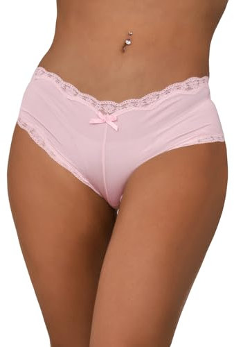 ohyeahlady Tanga sans Couture Sexy Femme Grande Taille Bikini Slip Brésilien Dentelle Invisible sous Vêtements Culotte Hipster Soie Glacée String Chic Shorty Coton Panties Underwear(XL-XXL,Rose)