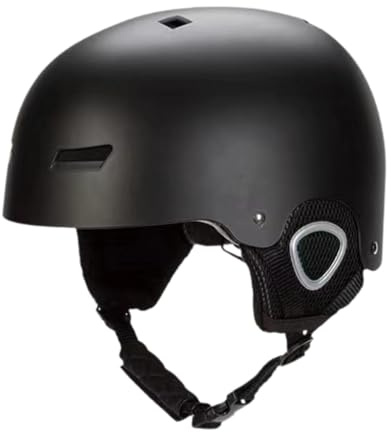 Harilla Skihelm Wintersporthelm Abnehmbarer Innenschuh und Ohrpolster Snowboardhelm Snowboardhelm für Radfahren Teenager, Black M