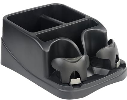 Organiseur de siège passager, organisateur de siège de voiture, organisateur de console centrale, avec organisation de la console centrale et design de porte-gobelet intégré, 35 x 25,5 x 15,5