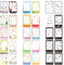 MOLZINY 30 pièces Autocollants de Bordure Photo Photo Border Stickers Cadres Coloré Photo Instantané Jolis Autocollants Photo Instantané Photo Cadres Bordures Autocollants pour Fujifilm Instax Mini
