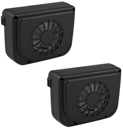 SOLUSTRE 2pcs Solar Vehicle Cooling Fan Efficient Tool for Ventilation Compact Design for High Temperatures Clean Air for Vehicles