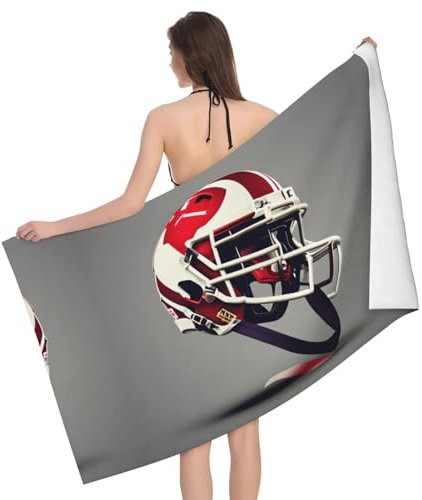 pvinnk Handtuch mit American Football-Druck, Geschenk für Erwachsene, übergroßes Badetuch, 132,1 x 81,3 cm, weich, sehr saugfähig, schnell trocknend