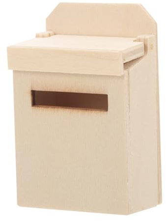 Milisten Miniatur Briefkasten Für Maßstab Handgefertigtes Mini Möbel Dekoration Für Kinderzimmer Und Tisch Holzstruktur Als Zubehör
