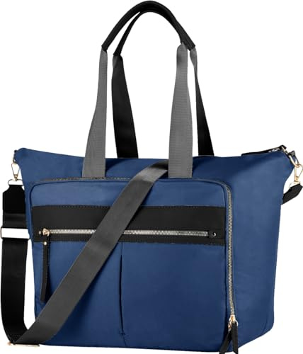 Voyagrise Travel Bag, Flight Bags for Women 29L Weekend Bag with Trolley Sleeve, Dry & Wet Separated Sports Gym Bag Waterproof Bag for Women Men Gym Bag Cabin Bag