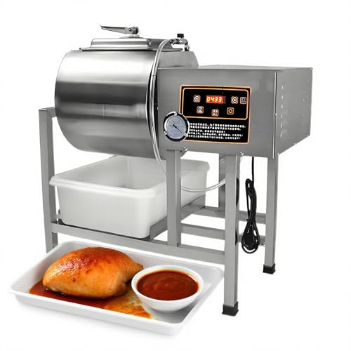 GESAIDES Vacuum Meat Tumbler Marinator, Food Vegetable Meat Pickle Machine, Chicken Marinator, Timing Range 0-99 Minutes, Vacuum Curing Machine, for Jerky, Sausage, Bacon 45L