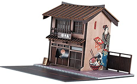 BDJXOZYH Modèle de diorama de garage 1:64 pour construction architecturale, modèle de scène de bricolage, scène de barbecue stéréo 1/64