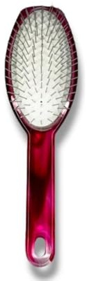 Haarbürste ohne Noppen Massagebürste, Tierbürste Haar Bürste Draht Entwirrend, für alle Haartypen, alle Altersgruppen/unisex, Personen mit langen Haaren 6 Farben Neu (Pink/Rot)