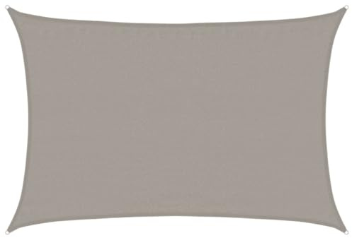 Tmriohed Toldo rectangular de 2 x 2,5 m, antracita, protección solar permeable al viento, 160 g/m², HDPE para terraza, balcón y jardín, incluye cuerdas de fijación