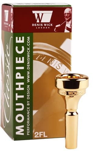 Denis Wick Classic Flugelhorn Mouthpiece Silver Plated, 5884-4FL - Open Backbore for Balanced Airflow & Tone - Large Shank Flugelhorn Accessories for Easy Articulation - 16.5 x 5.1 x 4.6mm