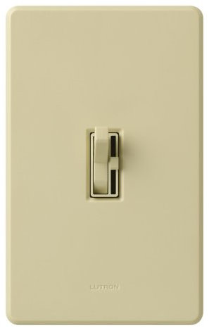 Lutron TG-603PNLH-IV Toggler 600W 3-Way Preset Dimmer with Nightlight Ivory