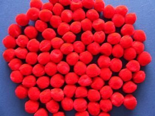 Impex Pom Poms 12mm - Red, pk of approx 100