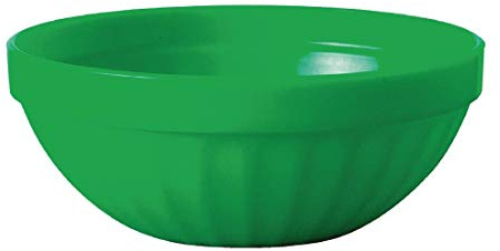 Olympia Kristallon Polycarbonate Bowl 190ml 102mm (Pack of 12), Green | Shatterproof construction resists chipping and breaking, making it ideal for busy, high-volume commercial dining.