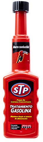 STP Tratamiento para Motores de Gasolina, Mejora Aditivos, Reduce Emisiones y Consumo de Combustible, Limpia Inyectores y Válvulas, Combate Óxido y Corrosión, 200ml, El embalaje puede variar