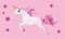 Einhorn mit Sternen eine schöne rosa Mädchen Fahne Flagge 1,50x0,90m