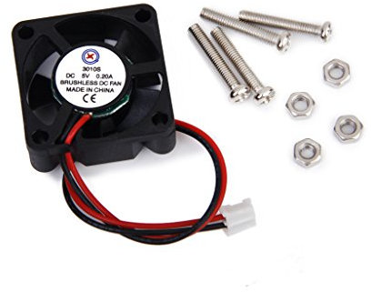 Gazechimp Ventilador CC 5 V 0,2 A para Raspberry Pi modelo B + Raspberry Pi 2 con 4 tornillos
