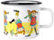 Pippi Langstrumpf Tasse Gelb, 370ml, Emaille, Pippi Geschirr für Geschenk und Deko
