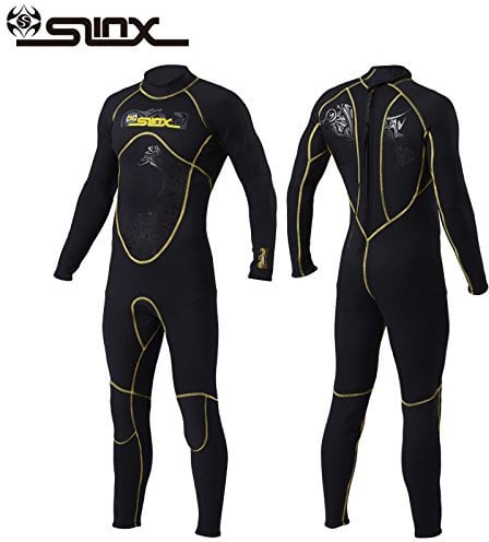 PAWHITS Herren Neoprenanzug 3 mm Lange Ärmel Thermo-Neopren Langarm Overall Neopren Surf Snorkeling Schwimmen Tauchen Schwarz (XXL)