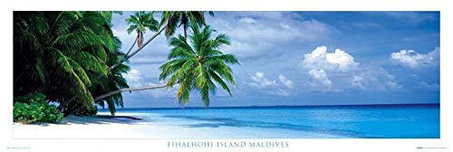Malediven: Fihalhohi Island | UK Import Langbahn Door Poster [53 x 158 cm]