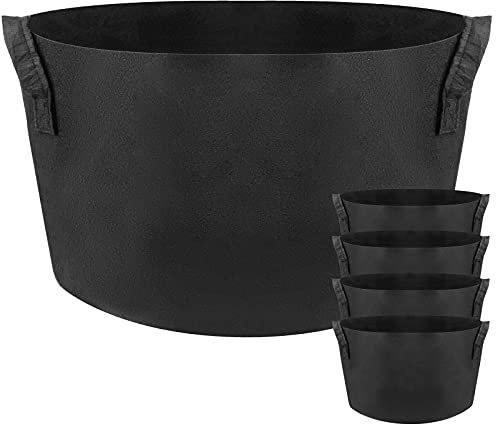 PrimeMatik - Pflanzsack aus Vliesstoff Pflanze Tasche Root Container wachsen 80-Liter 55x40cm 5-Pack
