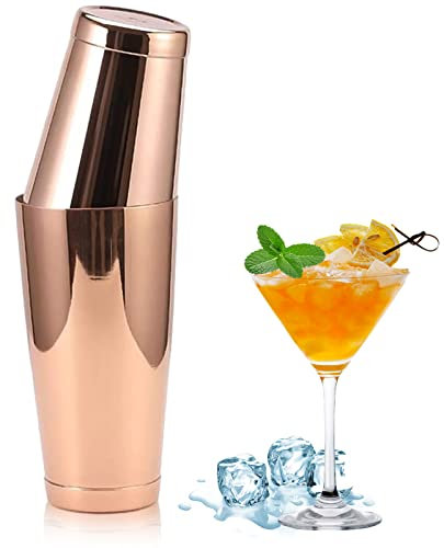 Shaker Pro Boston en acier inoxydable – 2 pièces non lestées de 510,3 g et 793,8 g pour barman – Cuivre