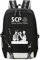 WANHONGYUE SCP Anime Cosplay Schultasche Rucksack Laptop Backpack mit USB-Ladeanschluss Schwarz / 1