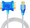 pzsmocn Adapter Cable - USB to RS232 Dual Male DB9 Serial Port Converter with XR21V1412 Chipset, LED Indicators, Supports Windows 10, 8, 7, XP, Vista, Linux, Mac, SCM, Arduino, RRI and Android, etc.