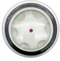 Flyshop Round Plastic Embedded Type 40mm Dia. Male Thread Air Compressor Oil Level Sight Glass