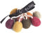 Gry & SIF kleine Osteranhänger Eier, dunkle Farben, Filzeier, Ostern, Osterdeko, Frühlingsdeko aus Filz, Handmade, Fairtrade | dunkle Bunte Ostereier, 2 cm, 8er Set