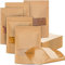75 Pcs Bulk Heat Sealable Food Grade Zip Stand Up Kraft Bags with Window - Resealable Waxed Paper Pouch Bags for Selling Products - 10cm x 15cm (4x 6) - 1.75oz
