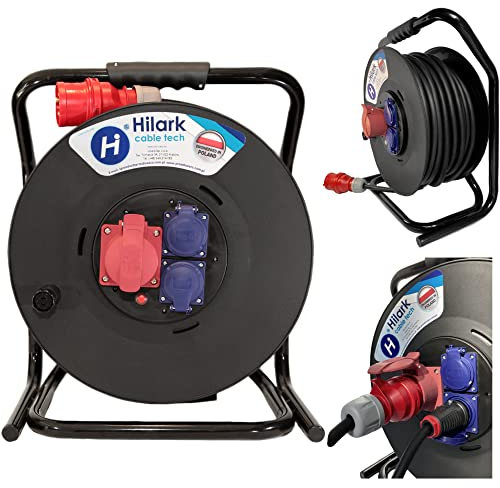 HILARK Extension cord H07RN-F 5x2,5 rubber on drum (30 m)