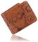 Roffatide Portefeuilles Anime pour Naruto Akatsuki Cloud Hommes Faux Cuir Mince Portefeuille Court Bi-Fold Portefeuille Porte-Cartes Marron