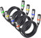 4Pack Cable Dmx 5m para Luces Cable Xlr Macho Hembra 3 Pines Cable Micrófono Xlr, Alargador Cable Canon Dmx Cables de Cabeza Movil Focos Escenario, Conexiones Xlr Mesa de Mezclas Cable de Microfono