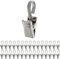 Gardinenklemmen, 30 Pack, in Metall-farben, mit Ø 10 mm Haken Öse, 35 mm lange Vorhang Clips mit Haken, Gardinen Klammern, für Duschvorhang, Fenstergardine, Mehrzweckhaken Klammer, Lichterkette Halter