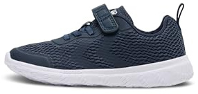 hummel Kinder Schuhe - ACTUS Recycled JR - Unisex Kinder Sneaker Jungen und Mädchen - Leichte Turnschuhe mit Elastischen Schnürsenkeln & Klettverschluss - aus Recycelten Materialien
