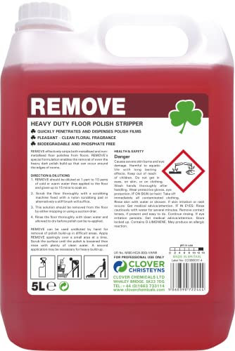 Clover Remove Heavy Duty Floor Polish Stripper (102) 5 Ltr