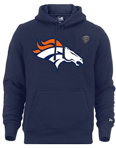 New Era Sweater NFL Denver Broncos blau Team Logo Kapuzenpullover Hoody mit CapSpin Pin - XXL