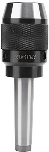 Einteiliges Bohrfutter, 42CrMo Morse 3-Bohrfutter 3 Backen-Rückzugstyp, selbstspannendes Drehbank-Gewindebohr-Spannwerkzeug APU13 MTB3 HRC50 55