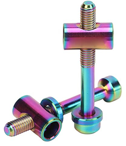 Dilwe 2-teilige Fahrrad-Sattelst¨¹tzenschraube, M5 x 40 mm, aus Legierungsmaterial, f¨¹r Mountainbike, Mehrfarbig