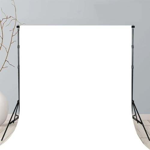 HMTfoto Solid Photography Backdrop Background Chromakey Muslin Portrait Background Screen for Photo Video Studio… (White, 6x9ft)