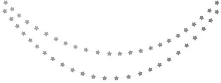 P'tit Clown Re22587 – Girlande Mini-Sterne, glitzernd, silberfarben