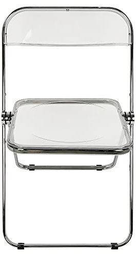 Esszimmerstühle 1er Set, Klappstuhl Stapelbarer, Acryl-Klappstühle, Küchenstuhl Mit Metallgestell, Esszimmer Dtühle Modern, Bequemer Esszimmerstuhl (Transparent - 1pc)