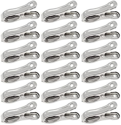 CEEYSEE 30 Stück Edelstahl Gewächshaus Klemmen Garten Clips Wäscheklammer Pflanzenclips für Gewächshäuser, Bilderrahmen, Lampenfassungen, Pflanzenklammern (WJ-YWJ)