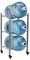 Mind Reader 5 Gallon Water Jug Stand, Water Bottle Holder, Water Cooler, Rack, Wheels, Metal, 16.5 L x 13.75 W x 31 H, Gray