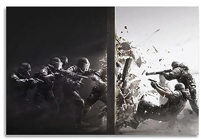 VZRSQZK Poster, Motiv: Game Rainbow Six Siege, dekoratives Gemälde, Leinwand-Wandposter und Kunstdruck, modernes Familienschlafzimmer-Dekor-Poster, 20 x 30 cm
