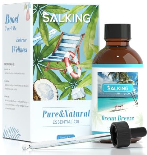 SALKING Sommer Ätherische Öle, Meeresbrise öl 120ml für Aroma Diffuser, Aromatherapie Duftöl für Duftlampen Luftbefeuchter, Geschenke für Frauen, Diffuser, Luftbefeuchter, Massage