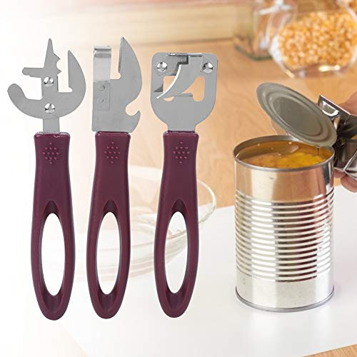 Manual Side Cut Can Opener Set Stainless Steel Can Bottle Tin Opener Old Fashioned Can Opener Side Can Opener for Home Camping Restaurant