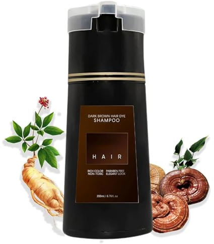 Hair Dye Shampoo, Hair Instant Dye Shampoo, Haarfärbeshampoo für Männer und Frauen, Quick, Easy, and Safe Hair Color Solution with Gray Coverage-Ammonia-Free
