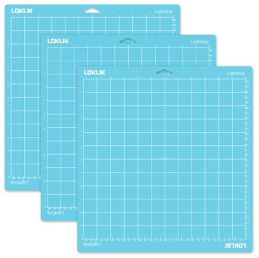 LOKLIK Lot de 3 Tapis de Découpe Bleu Soft Standard Grip Adhésif Antidérapant Scrapbooking 35.5 x 33 cm