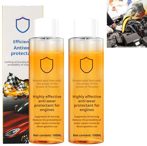 Hochwirksames Motor-Verschleißschutzmittel, Motor-Öl Additiv, Motorschutz Verschleißschutz Additiv, Motoröl Additiv Verschleißschutz, Motorschutz Antiverschleiß Additiv Öl für Auto, Motorräder (2PCS)